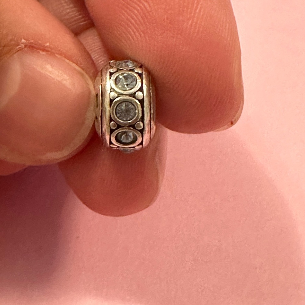 Pandora Charm with Blue Crystal Circles